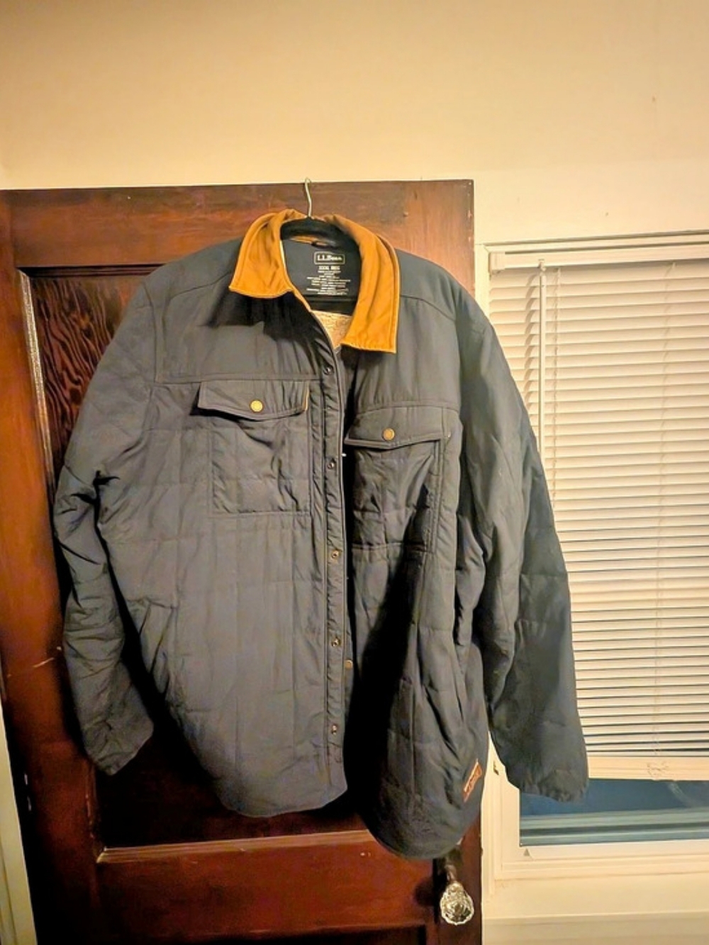 L.L.Bean Men's 1912 Heritage Lined Shirt Jac, Corduroy Shirt Jac Black & Brown